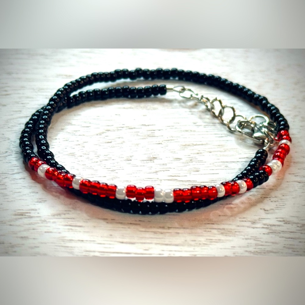 “Firefighter Wife” Morse Code Wrap Bracelet